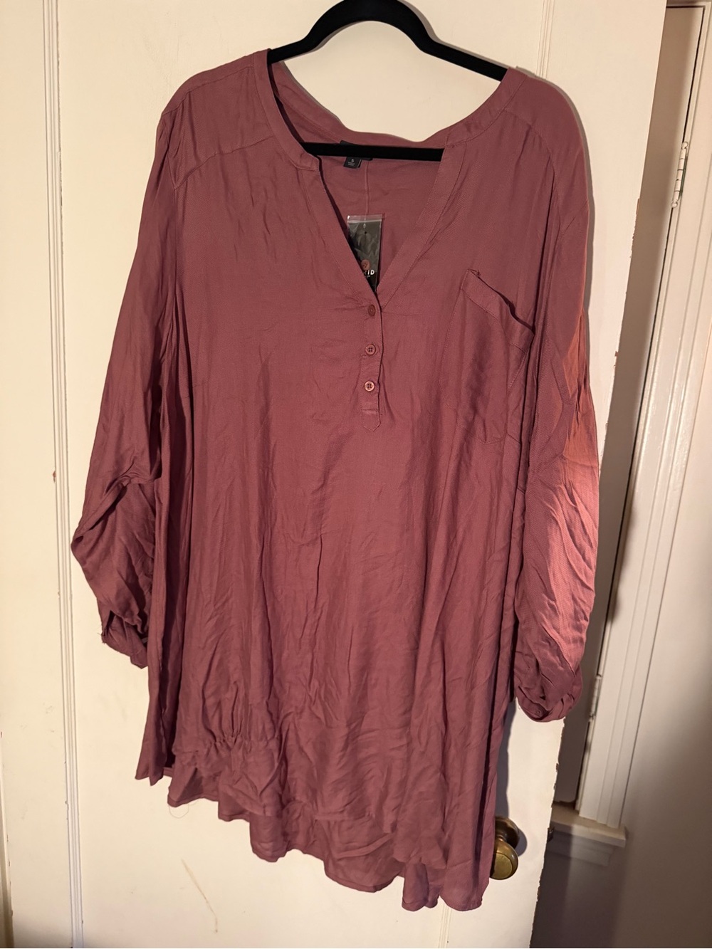 torrid Dusty Mauve Henley Tunic